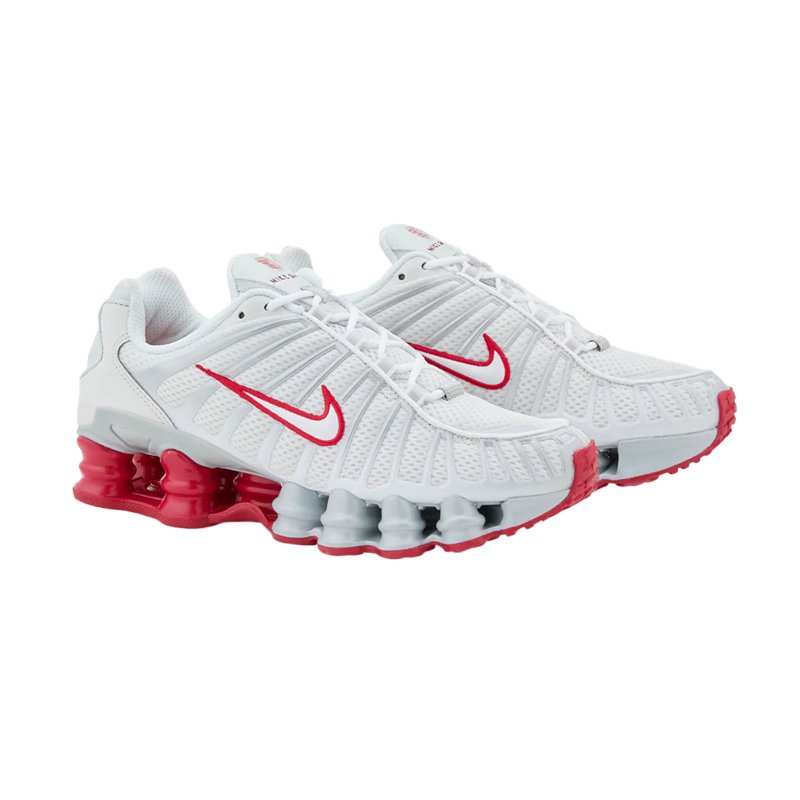 Womens Nike Shox TL White Gym Red