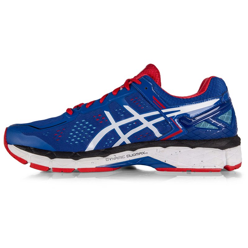Mens ASICS GEL Kayano 22 Blue Fiery Red