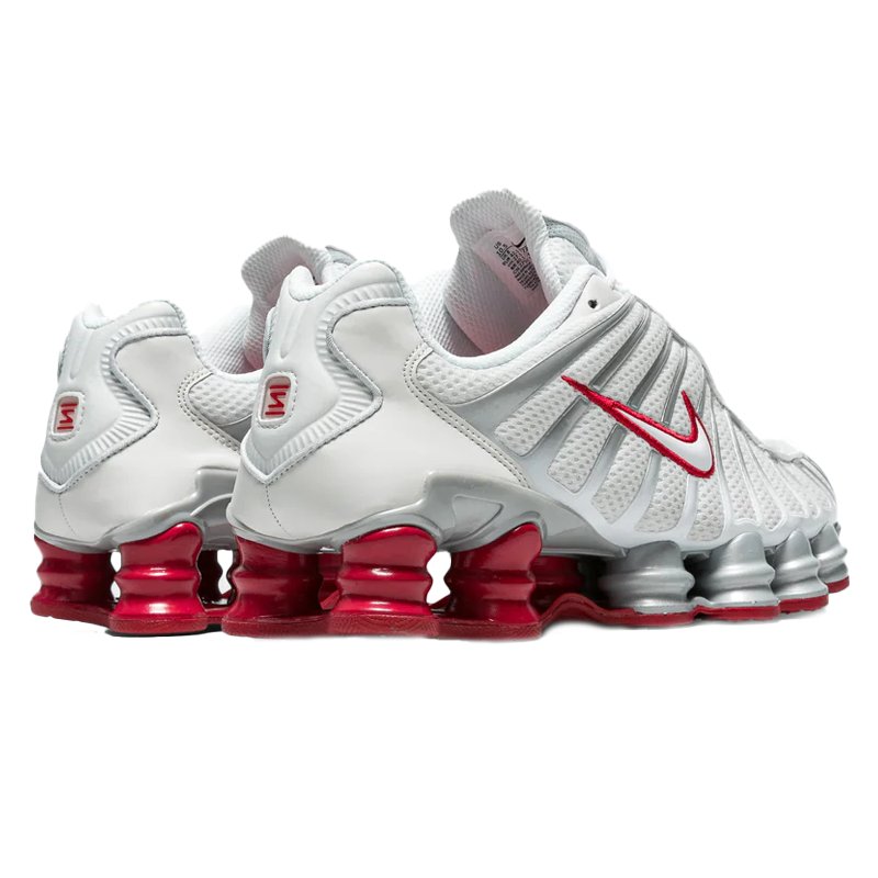 Womens Nike Shox TL White Gym Red